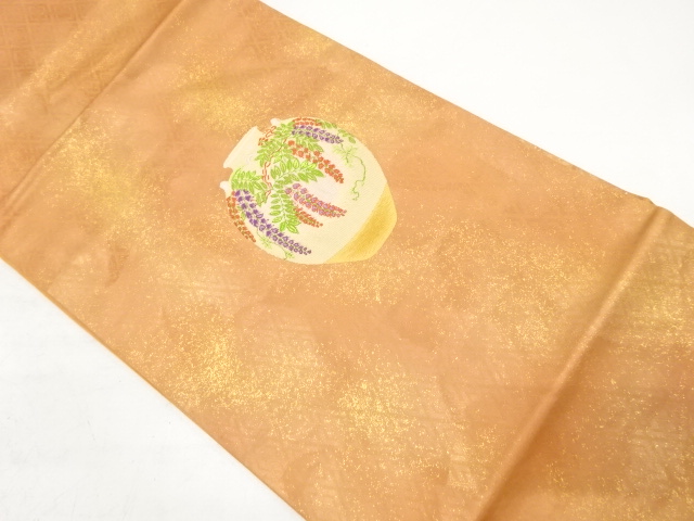 JAPANESE NAGOYA OBI / WOVEN WISTERIA